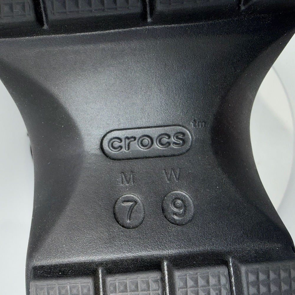 Crocs Stomp Penny Loafers Slides Mules Black Chunky Platform Sandals Shoes W 9 - Picture 8 of 8